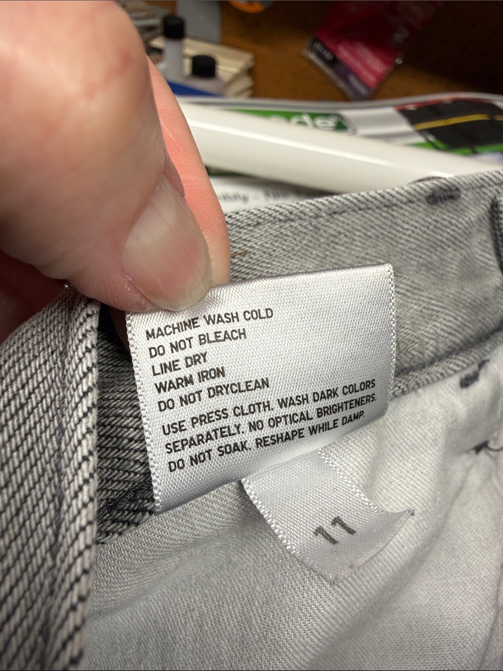 Uniqlo Gray Wide Leg Jeans 30 Waist Heavy Cotton Minimalist Denim - Picture 12 of 13